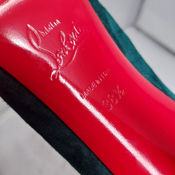 Christian Louboutin Green Astribooty Suede Heel Boot - Picture 5 of 10